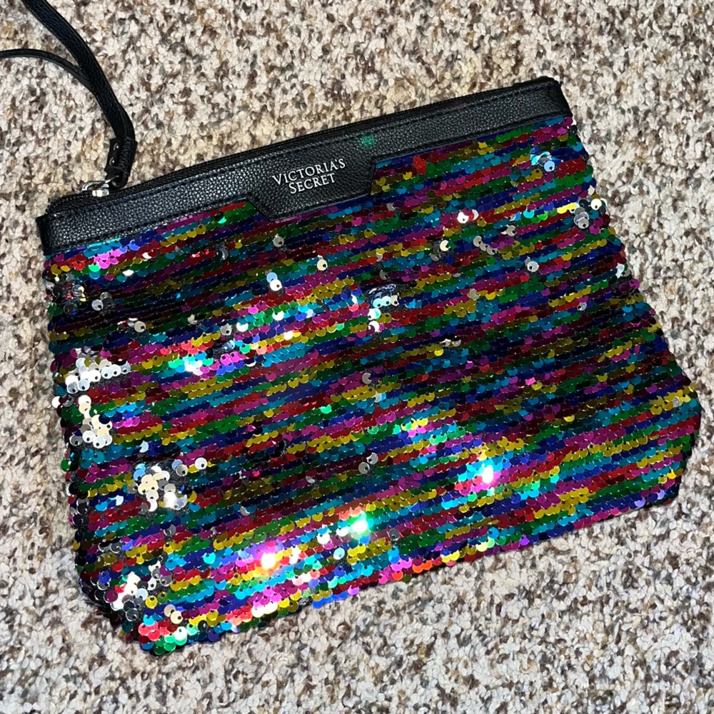 Victoria Secret sequined Zip Pouch